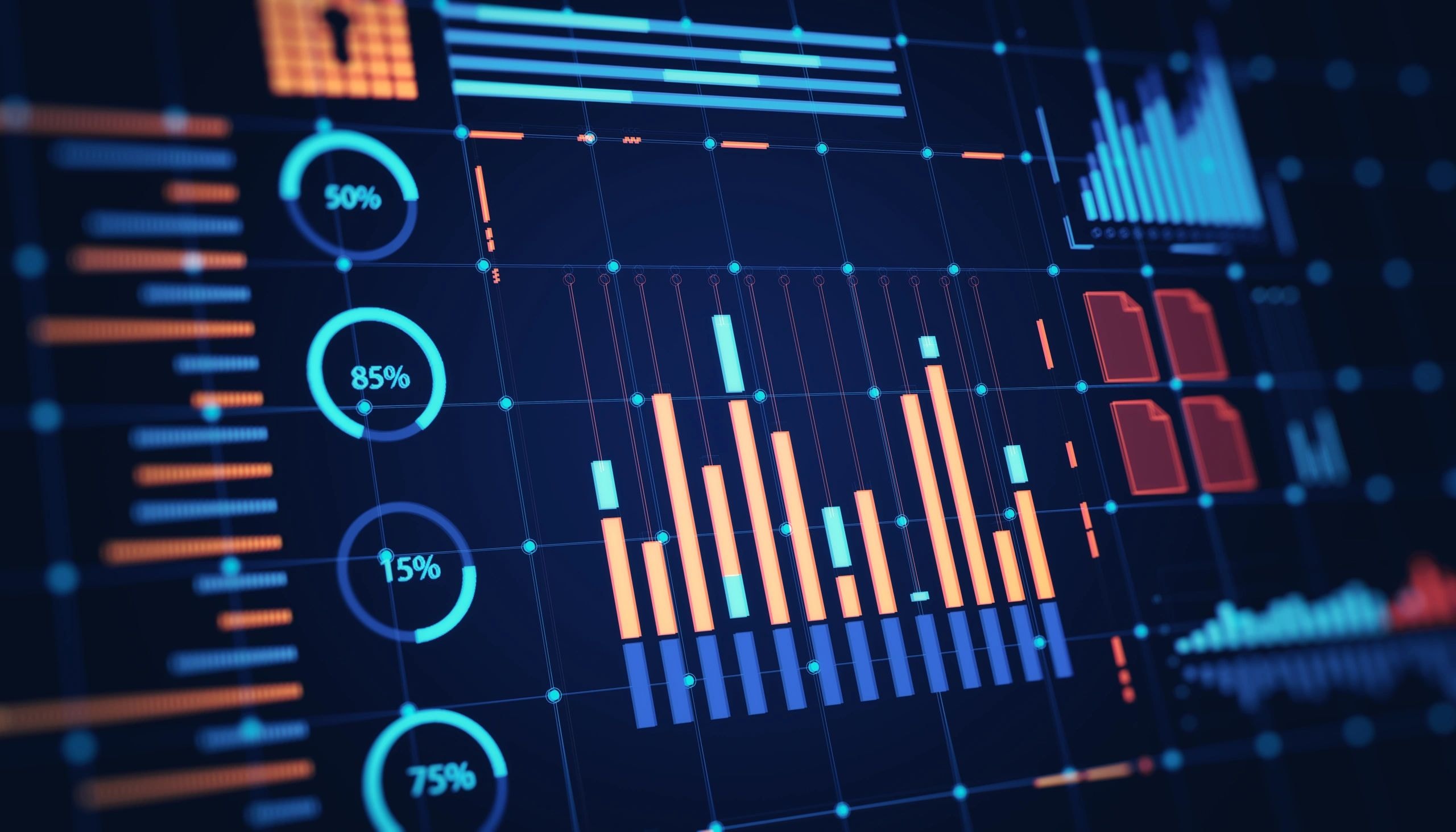 Financial trading tablet with analytics