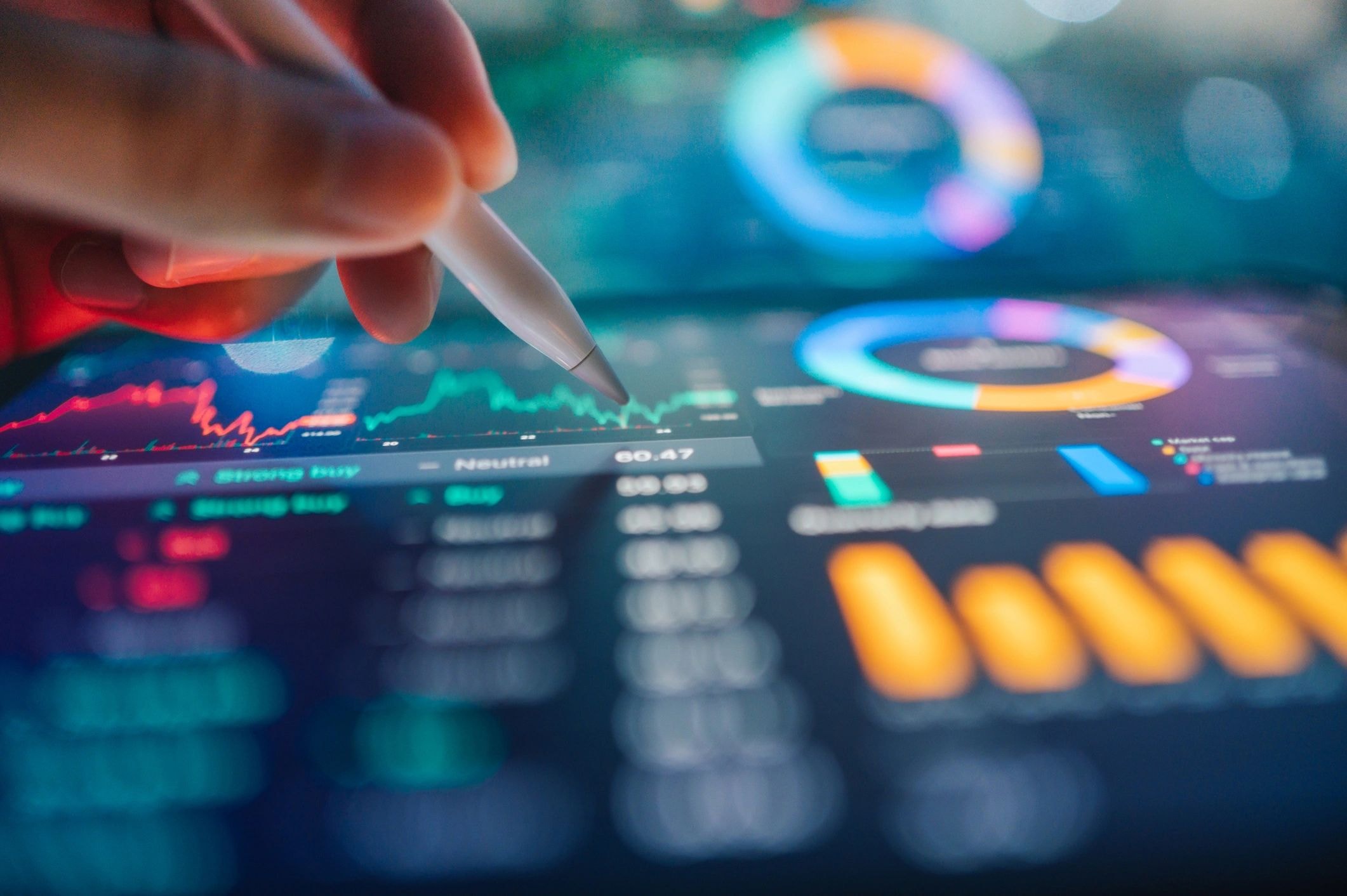 Algorithmic trading data dashboard